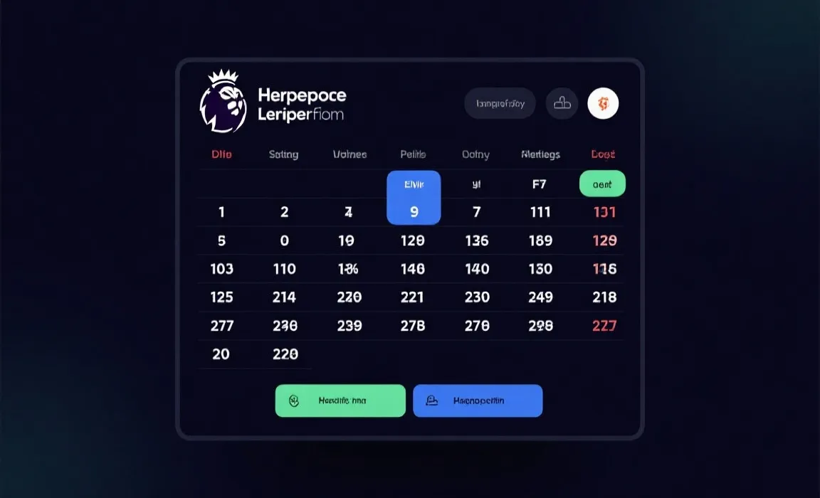 英超赛程与比分界面示意图